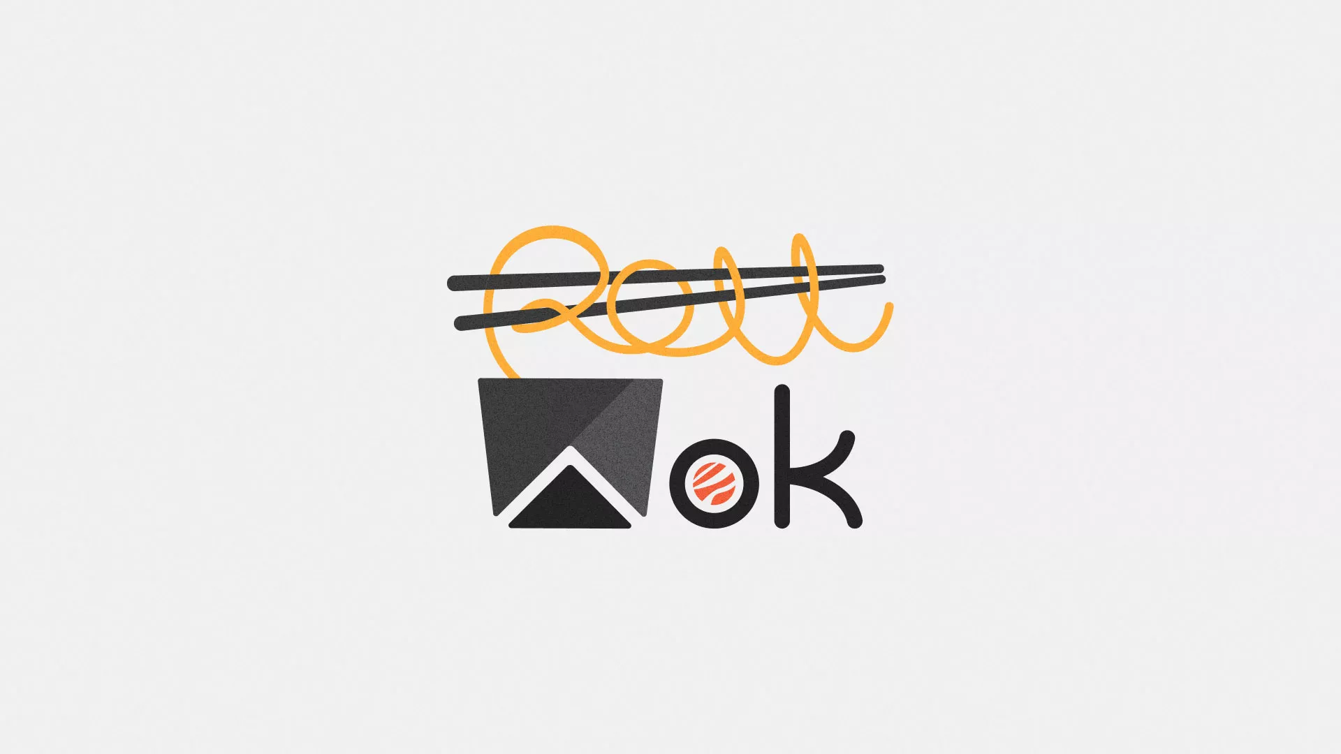 Разработка логотипа суши-бара «Roll Wok Club» в Зернограде