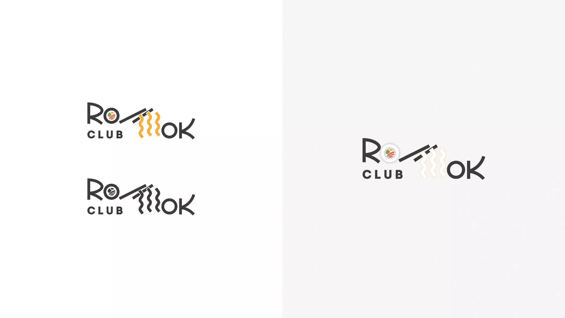 Создание логотипа суши-бара «Roll Wok Club» в Зернограде